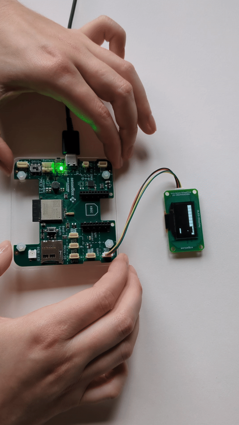 Steuerung des Brick Breaker Spiels mit Hilfe des eingebauten Accelerometers